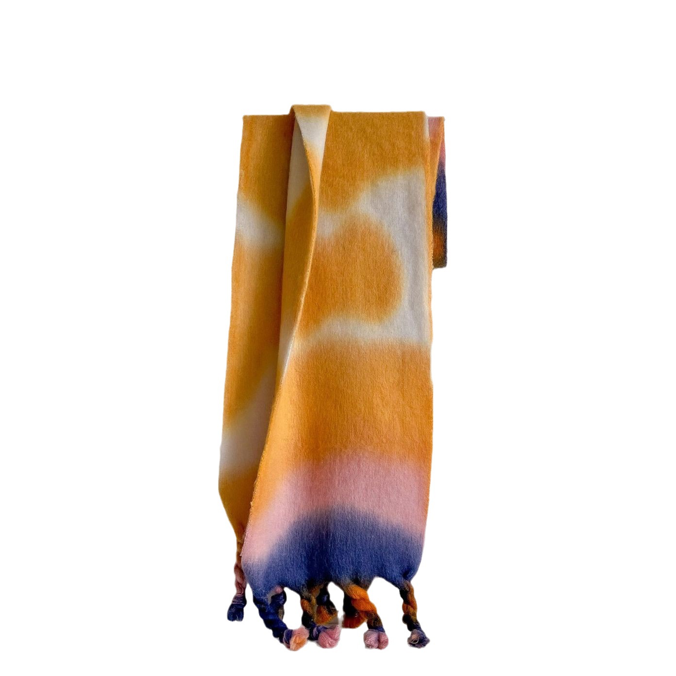 Estilo coreano mohair engrosado mantón de la hoja de arce Otoño e Invierno bufanda cálida de Cachemira versátil bufanda larga borla