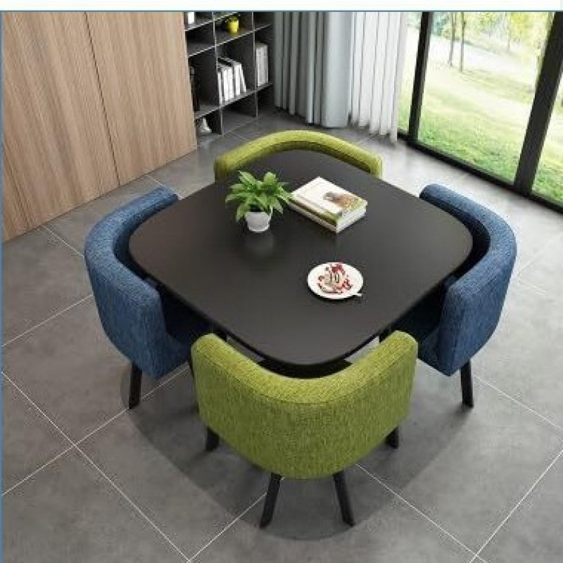 Mesa de negociación cuadrada simple, mesa de negociación, sala de estar, mesa de reunión, recepción casual, mesa redonda