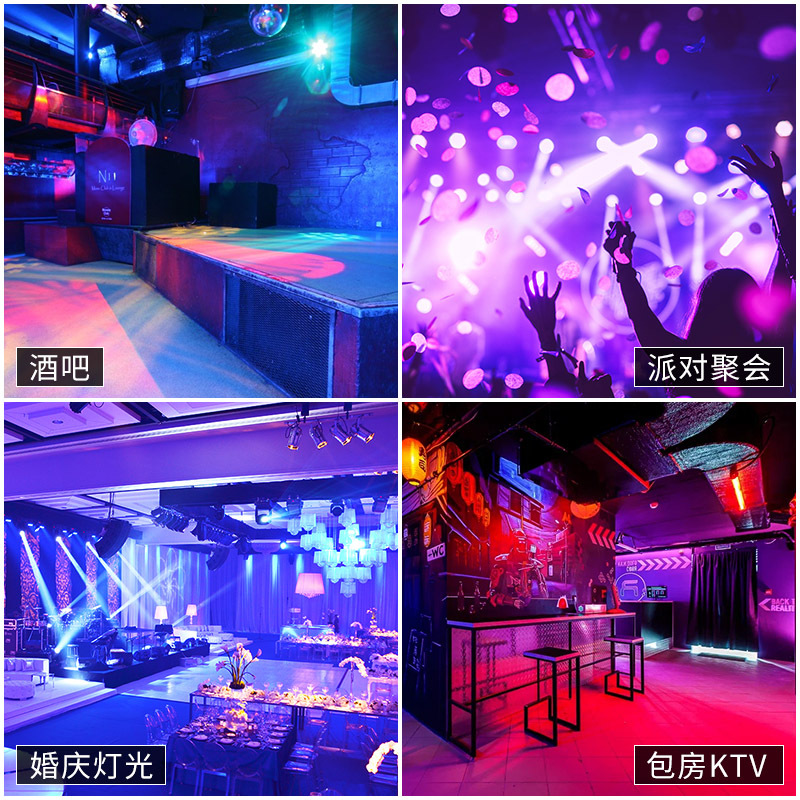 Luz DE LA ETAPA LED de alta potencia 120 3W todo color par luz teñido rendimiento de la boda PAR108 teatro luz de la superficie