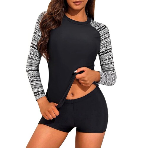 Swimsuit set with long sleeves, sunscreen, separates, quick-dry swim trunks, surfwear, diving suit, and swimming attire