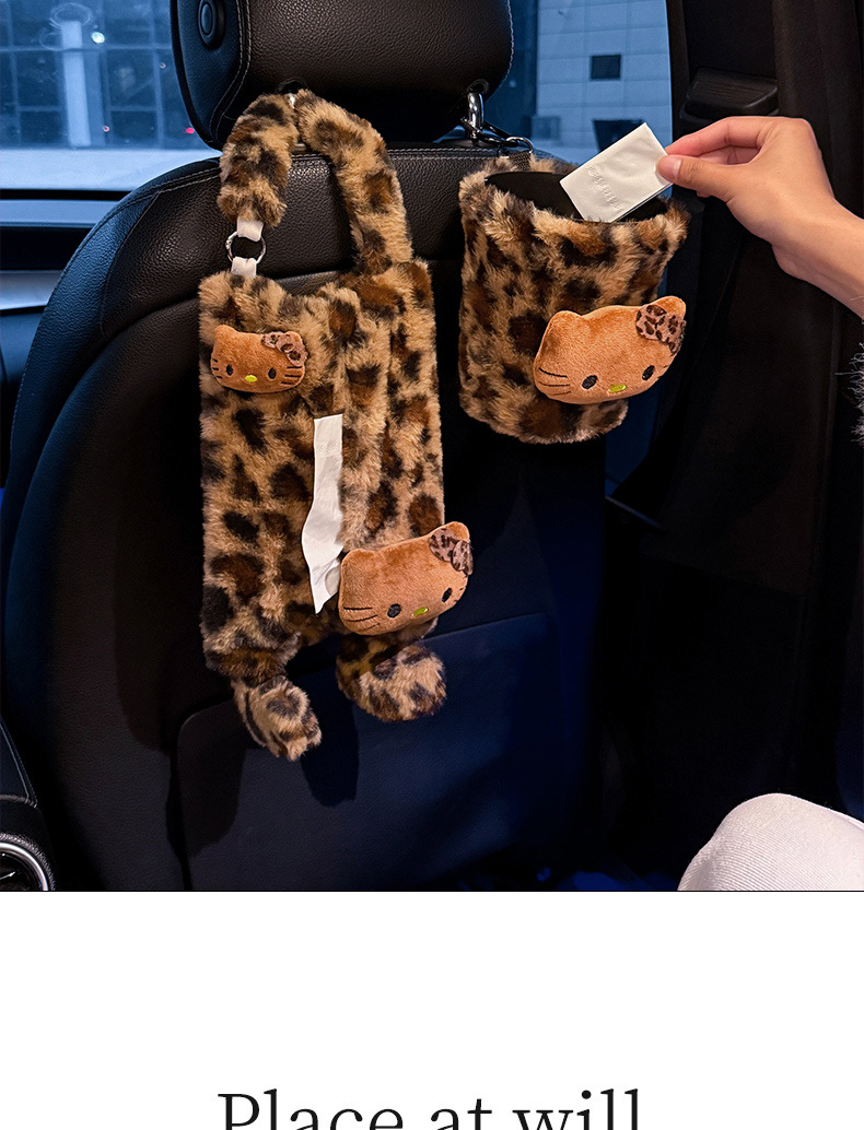Car Tissue Box, Rear Seat Car Tissue Holder, Creative and Cute, Beautiful Tissue Hanging Bag for Girls, In-Car Napkin Box