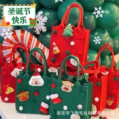 クリスマスのフェルトの包みのリンゴの包みの小さい袋のクリスマスイブの手提げ袋のフェルトの漫画の贈り物のキャンディーの袋
