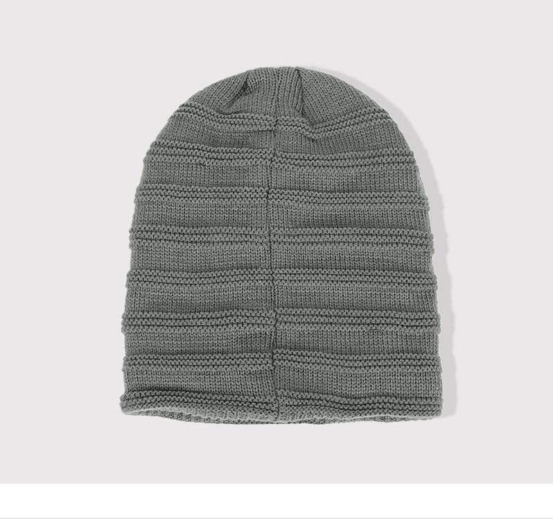 Cappello da uomo in maglia unisex, cappello alla moda con etichetta in ferro, cappello di lana, caldo e antivento, pullover_voghion.com