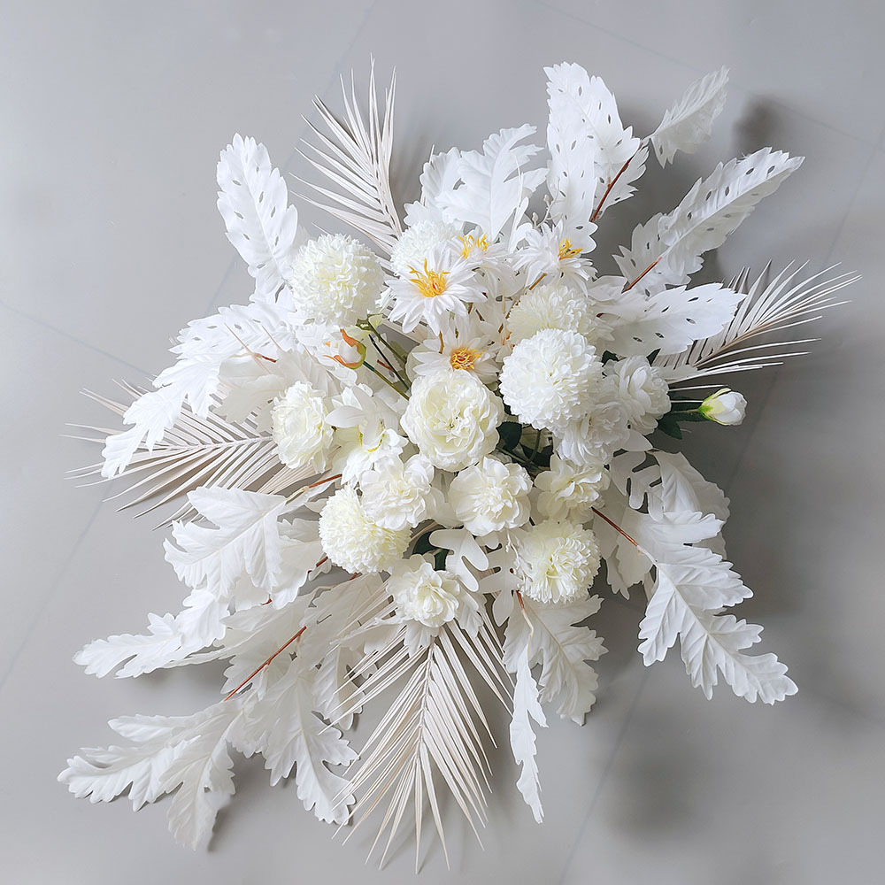 Flores de simulación decorativas arco transfronterizo guía flor de bienvenida tarjeta de agua rosa flores de fondo de boda