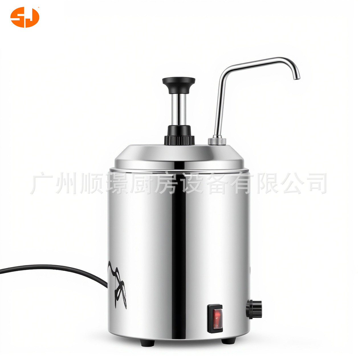 Dispensador de salsa de temperatura constante de acero inoxidable con bomba de cabeza múltiple con cubierta dividida en grille transfronteriza para dispensador de condimentos de cabeza múltiple de temperatura constante