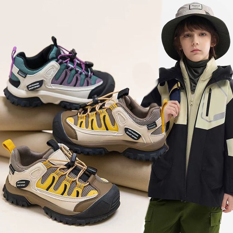 Children's Sports Shoes Soft Sole Non-Slip Boys' Shoes Hiking Shoes 2025 Spring & Fall New Mesh Versatile Girls' Shoes