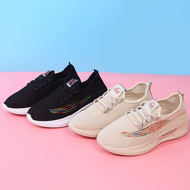 Женские кроссовки с утолщенной мягкой подошвой, дышащая обувь из старой Пекинской ткани, обувь для мам в Корейском стиле, студенческие кроссовки, повседневная прогулочная обувь