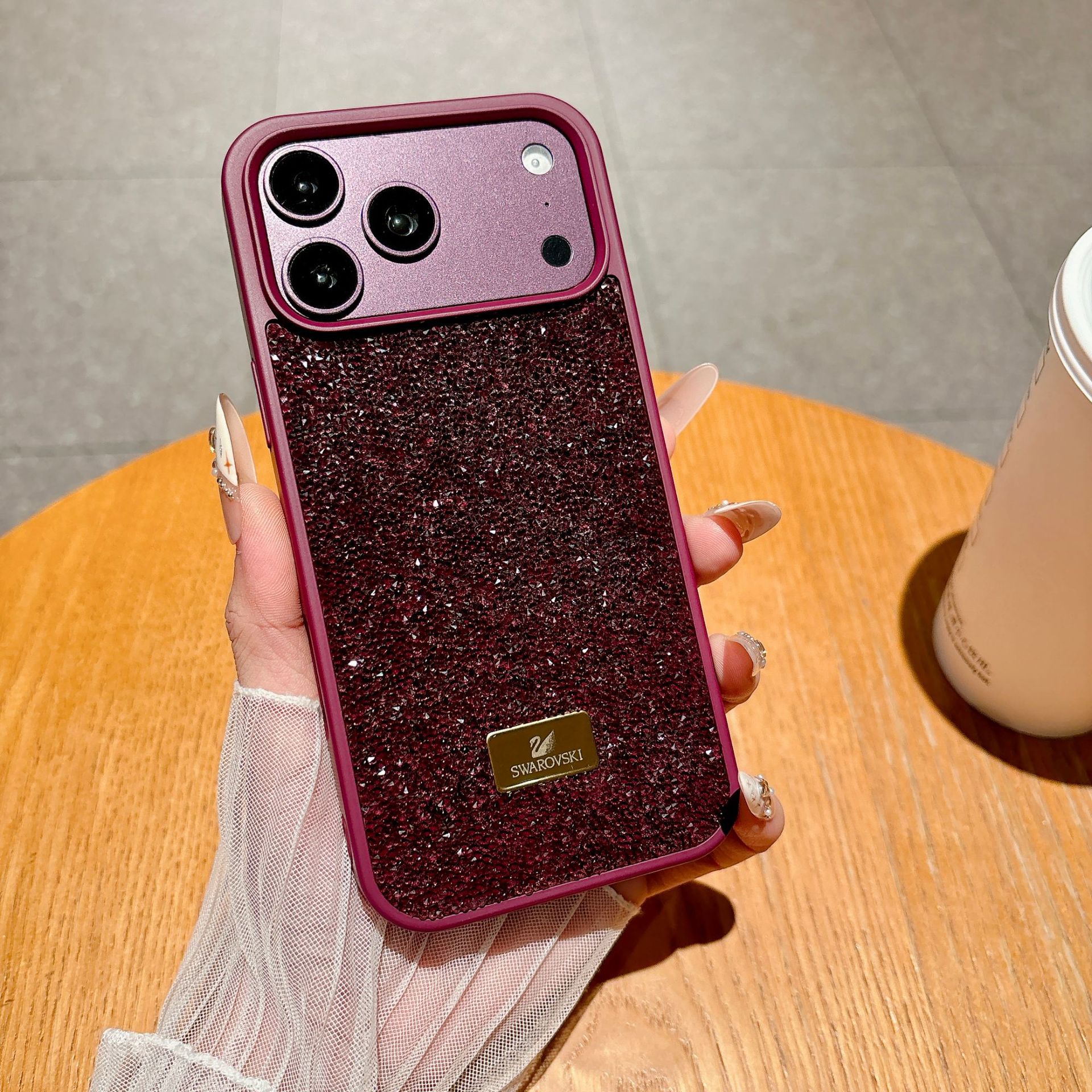 Funda de lujo para iPhone 18 Pro/18 Pro Max con diamantes de imitación, estilo europeo y americano, éxito de ventas transfronterizo.