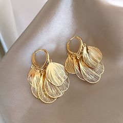 金色流苏独特绝美耳环女2025新款爆款高级感轻奢耳钉夸张耳坠耳饰