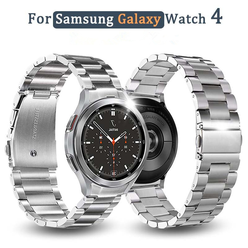 For Samsung Galaxy Watch 4 Strap Classic 42/46mm Titanium Metal Strap
