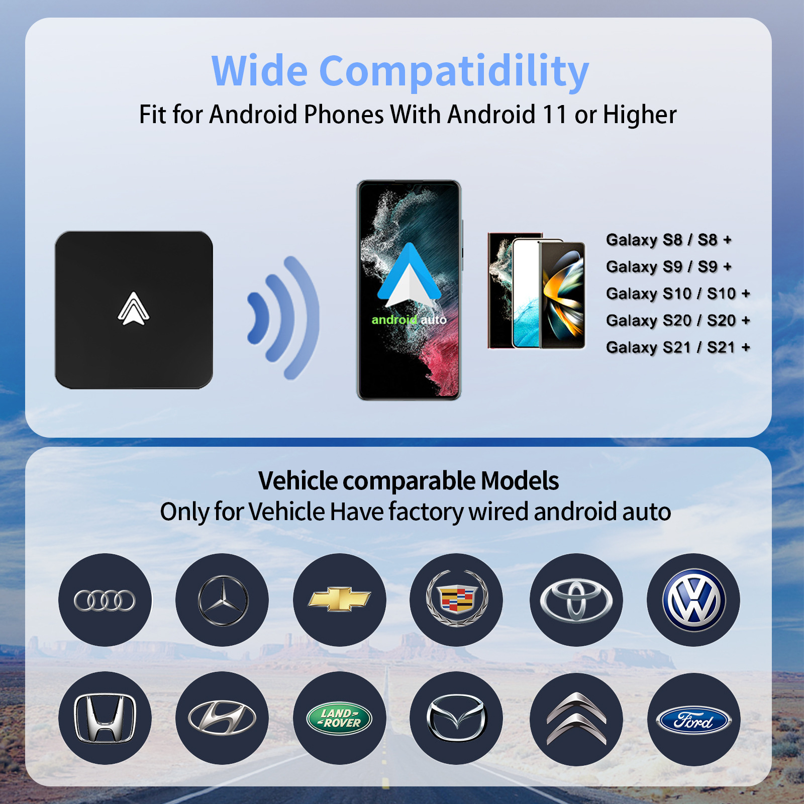 Caja de navegación inteligente con Android Auto y CarPlay inalámbrico, sistema de interconexión para coche
