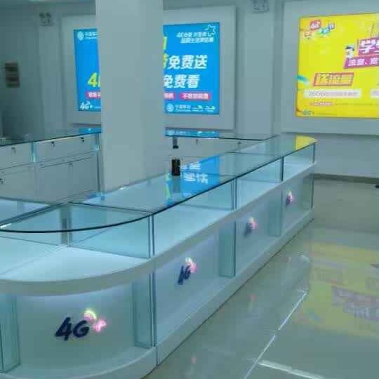 杭州惠利展柜厂加工木制惠利展柜HL5501手机柜台手机展示柜