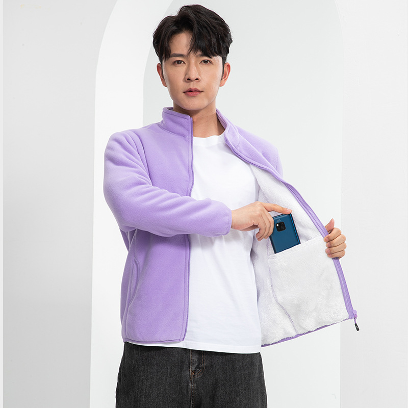 Chaqueta de trabajo de terciopelo de cuello vertical comercio exterior transfronterizo chaqueta de ropa de hombre doble cara chaqueta de terciopelo de grano grueso personalizado