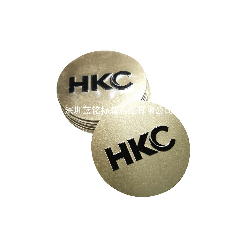 厂家直销香水瓶logo标签铭牌印刷冲压标牌不锈钢镭射吊牌