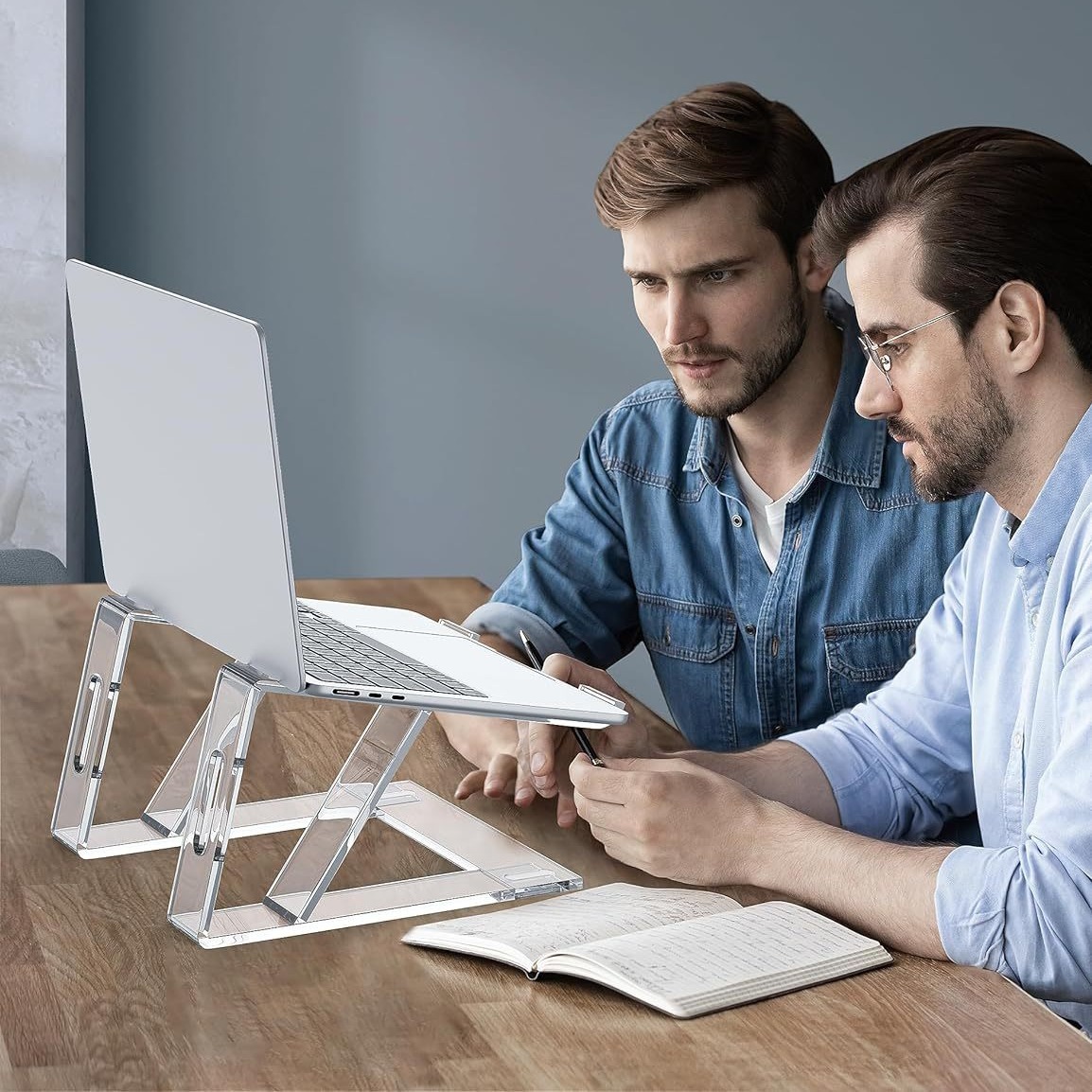 亚克力办公桌笔记本电脑支架人体工学笔记本电脑升降稳定支架工厂