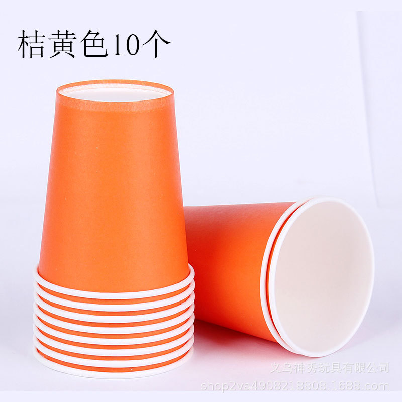 Colorido 10 tazas de papel materiales hechos a mano de jardín de infantes tazas de papel engrosadas arte materiales de bricolaje hechos a mano
