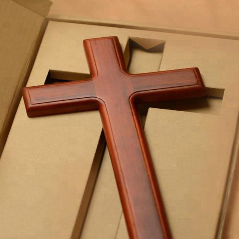 Cruz de madera casa decoración interior Iglesia Cruz decoración fuente fabricante