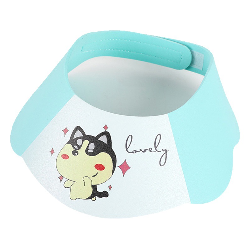 Factory order baby adjustable shampoo cap infant ear protection shampoo children bath shower cap in stock logo