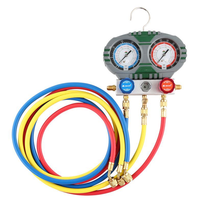 鸿森汽车空调加氟双表套装加液双表套装空调加氟工具雪种冷媒表