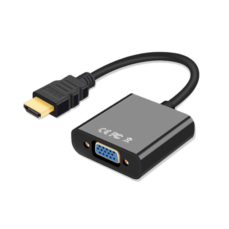HD HDMI a VGA Adaptador convertidor de conector con banda de audio para la computadora HDMI a VGA soporte HDCP