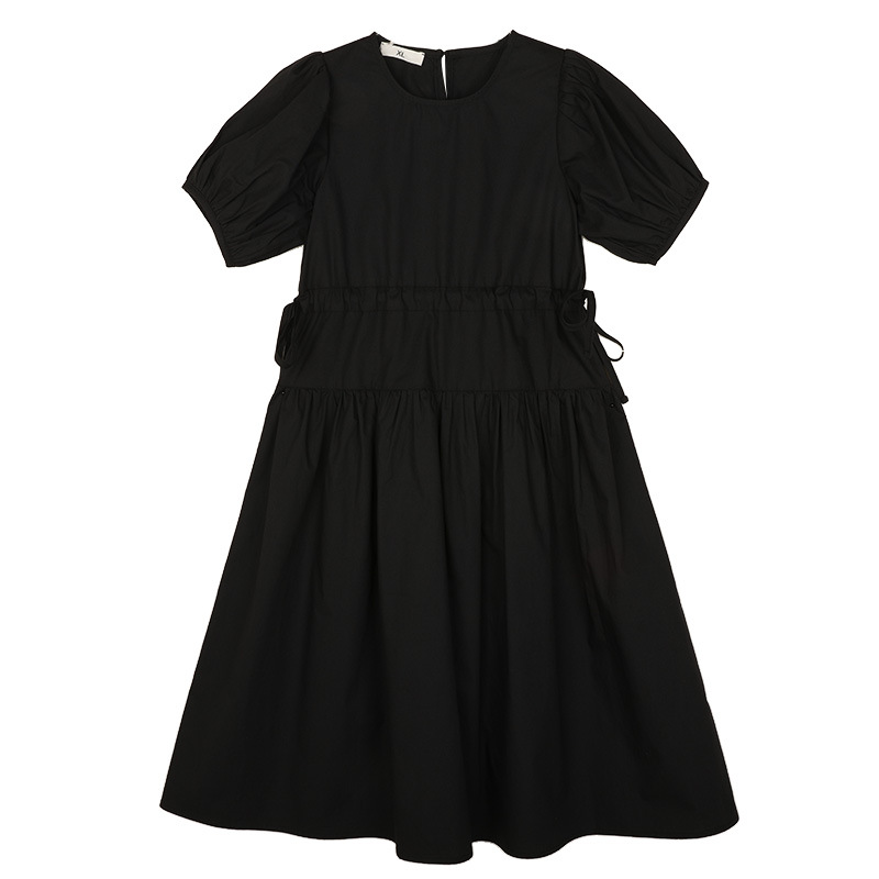 2022 girls' dress Korean-style casual waist-shrinking short-sleeved princess dress for middle and big children summer girls' Western style parent-child dress