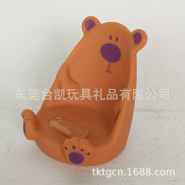 Manufacturer Customized Desktop Lazy Artifact Bear Mobile Phone Holder Creative Multifunctional Bracket Pvc Office Small Ornaments