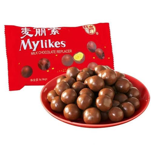 Liangfeng Malisin 80g/bag of chocolate beans, nostalgic wedding candy, snacks and candies, 40 bags of cocoa butter substitute in the box