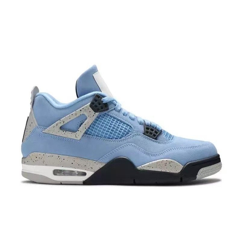 Aj4 Pure Cowhide Midnight Blue Retro Basketball Shoes Casual Sports Sneakers Men's Shoes Women's Shoes Autumn and Winter New Styles