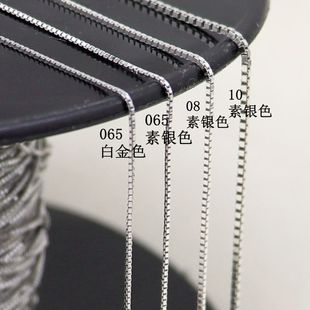S925 Sterling Silver Box Semi-finished Chain Clavicle Chain Handmade Semi-finished Non-pendant Necklace Bracelet Silver Jewelry Accessories
