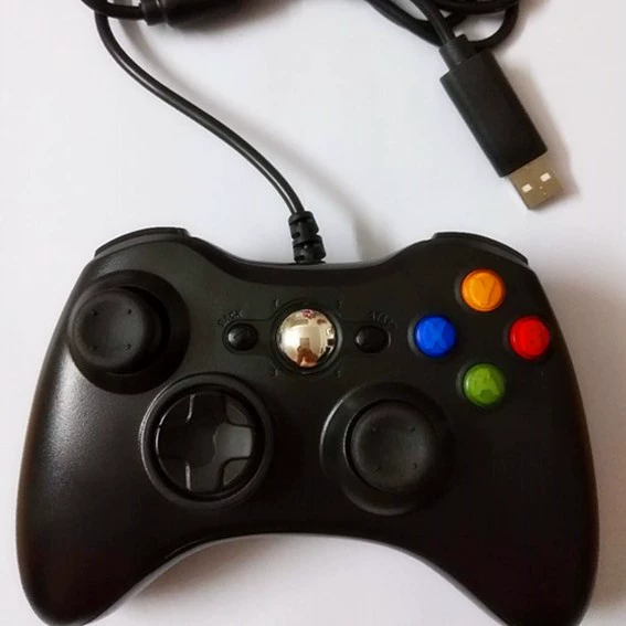 Игровая панель USB (стиль Xbox360) — проводной контроллер для ПК, двойная вибрация, 2 стика, 12 кнопок