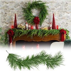 模擬クリスマス壁掛け PE ソフトプラスチック松葉 180 センチメートルフォックス松葉蔓家の装飾クリスマス緑の植物
