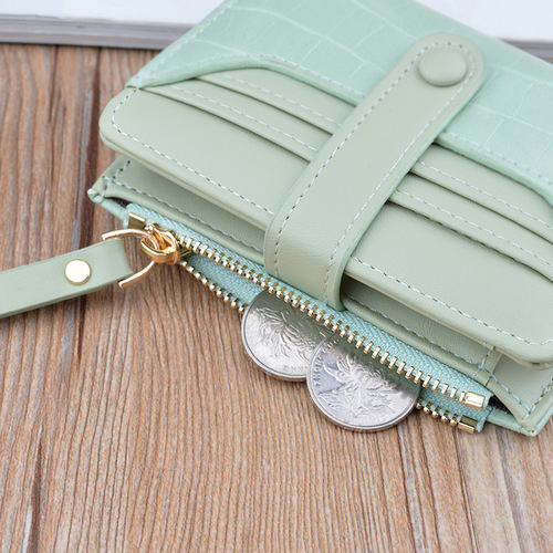 New Wallet Women's Short Wallet Women's Small Wallet Fashion Crocodile Pattern Zipper Buckle Wallet Coin Purse Card Holder