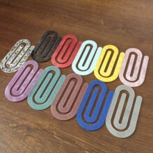 跨境波纹亚克力回形针 学生书本笔记文件卡夹PaperClip 封口夹