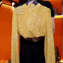 FZ529烟霏丝柳2025新款圆领气质小衫套头衬衫长袖时髦上衣打底衫