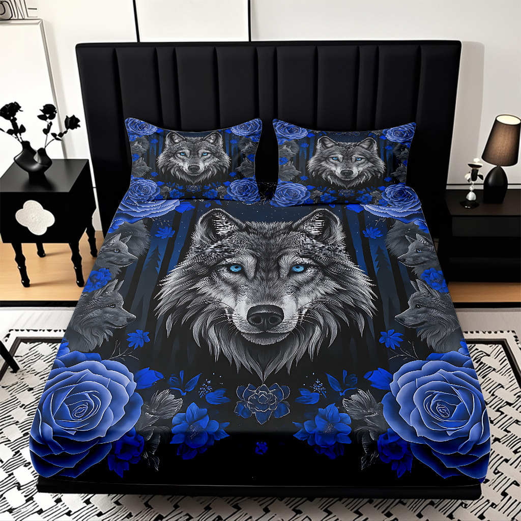 TEMU / JIT impresión digital 3D transfronteriza serie de wolf molido cama de cama de cama de cama para diseñar