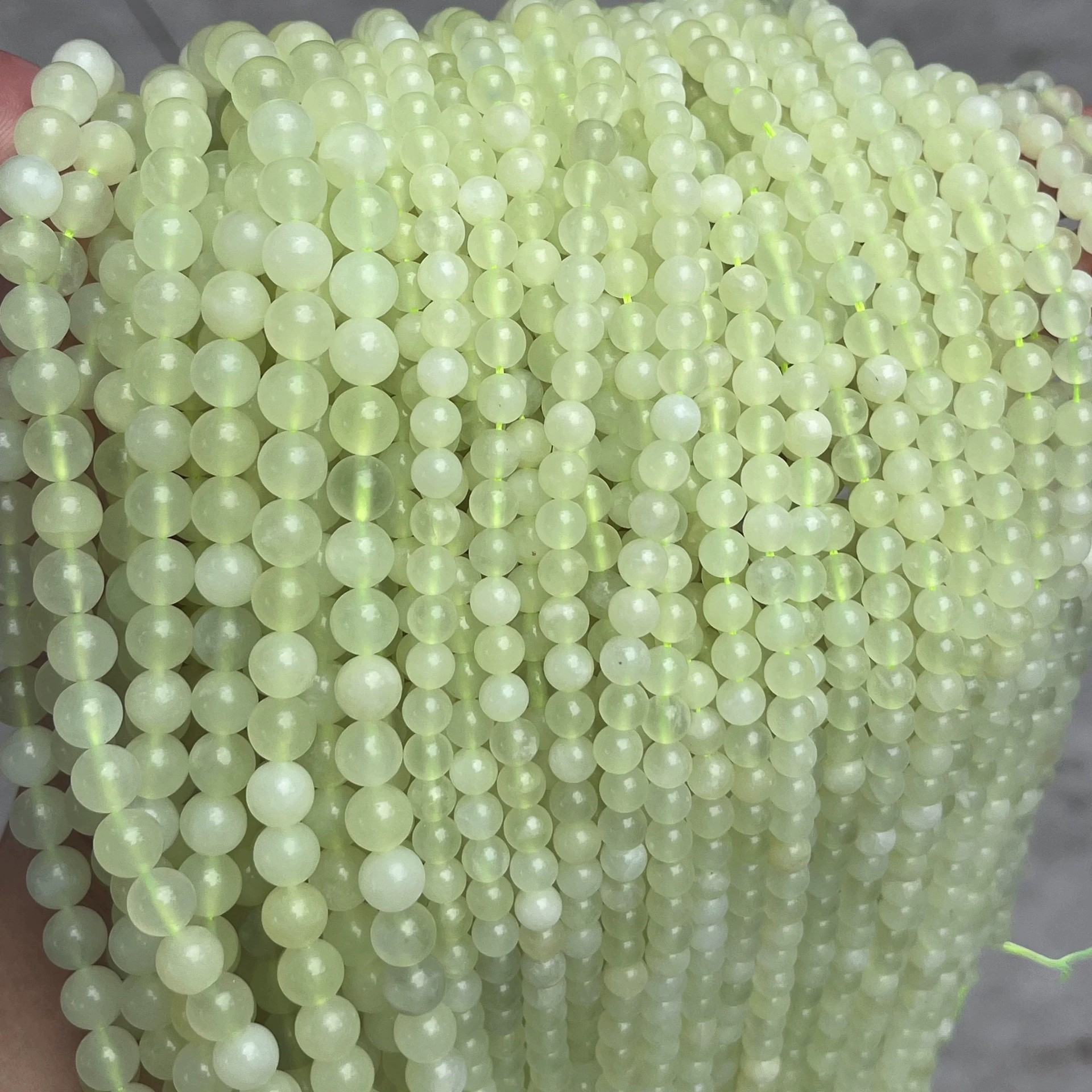 Натуральный 7A Shuyu Shuyu Shinshan Jade Круглый Бусы Виноград Зеленый камень Бусы Браслет Бусы Полуфабрикаты DIY Аксессуары