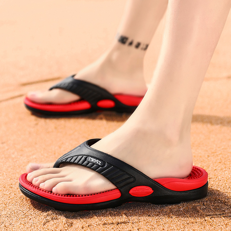 2023夏季新款户外男士拖鞋透气轻便外穿潮流沙滩鞋夹脚防滑男凉鞋