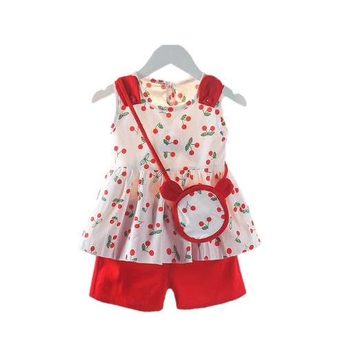 Summer Outfit Set for Baby Girls 0-5 Years Old, Stylish Two-Piece Set for Toddlers, Cute and Trendy Children's Summer Clothes