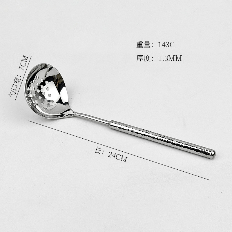 Chockmen Zhuo Deming 18 / 10 martillo de acero inoxidable con patrón de corazón, cucharas de chispa, cucharas gruesas de bola de pesca, cucharas de chispa de chispa