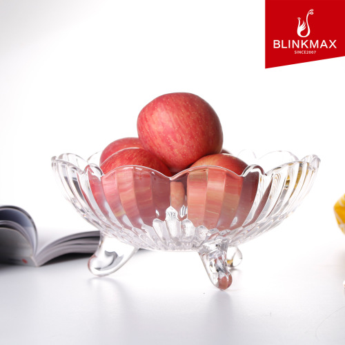 Creative European fruit plate glass candy basin modern living room home crystal coffee table snack internet celebrity fruit basket large size