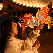 元旦节diy手工龙灯笼装饰鱼灯挂饰儿童手提花灯批发摆摊发光玩具