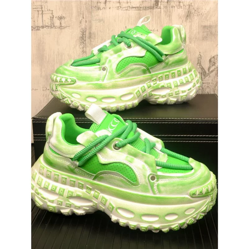 Мужская обувь 2025 новый толстый подошв папочка обувь дышащая дикие повседневные кроссовки персонализированная модная обувь