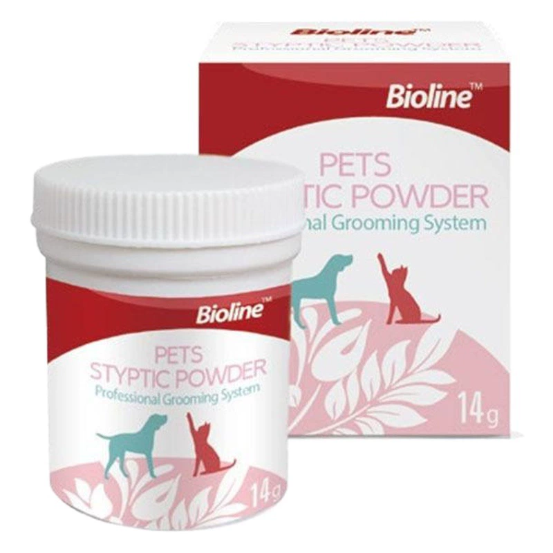Bioline Pet порошок для ногтей на ногах собака кошка косметические ножницы для ногтей коагуляция точка кровотечения порошок для ухода 14 г поставки