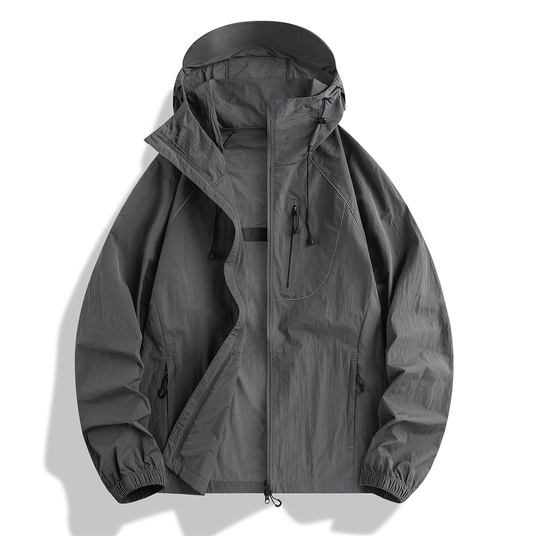 High-End Sun Protection Clothing for Men 2026 New Summer Thin Ice Silk Breathable Fishing Clothing Anti-Uv Jacket Upf50+