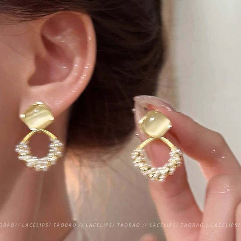 Серебряная игла, универсальные серьги из жемчуга, образец 925 пробы, стиль легкой роскоши, оптовая покупка