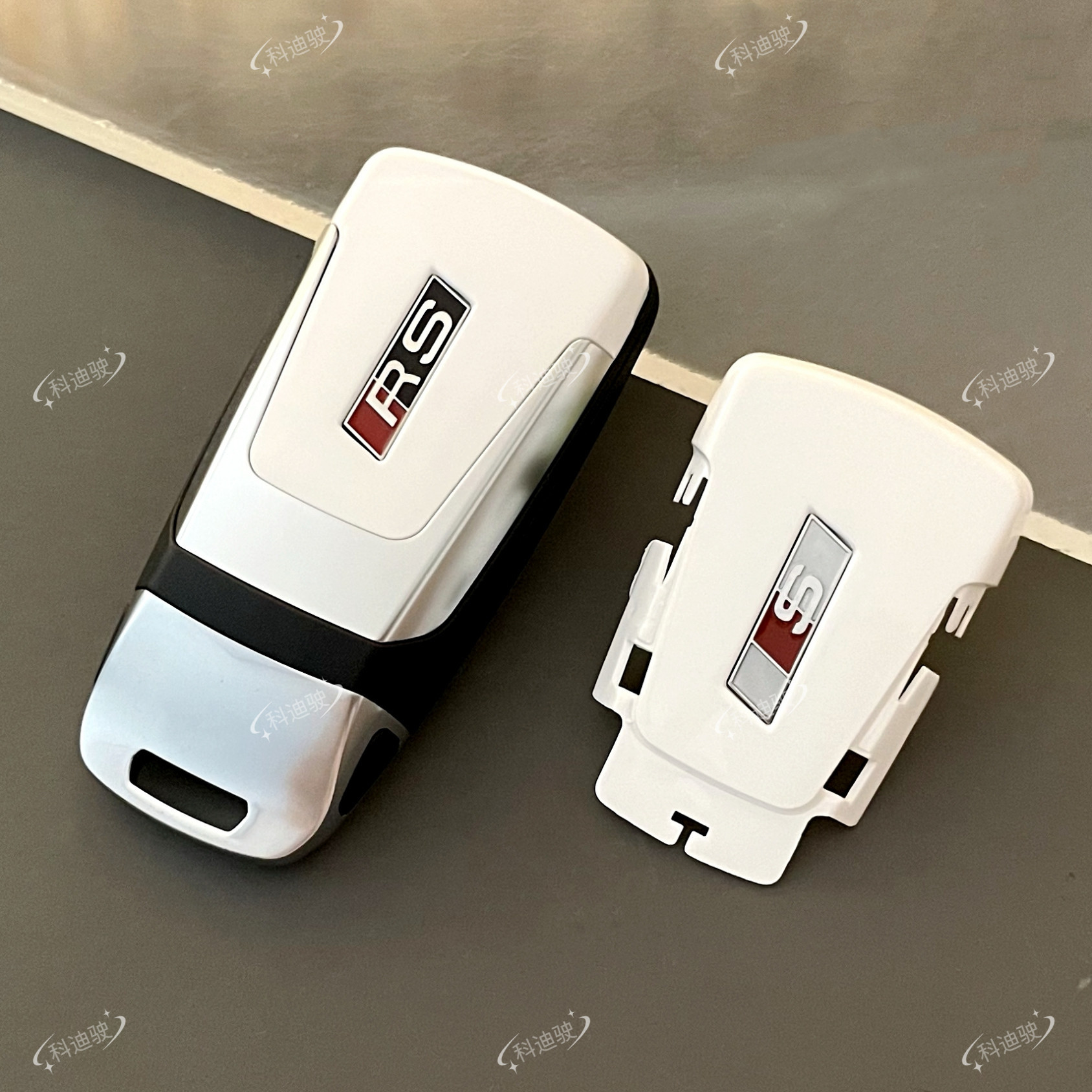 New Audi A4L A5 Q5L Q7 Tt Original Key Upgrade Rs S Key Piano Black Red White Back Cover Shell