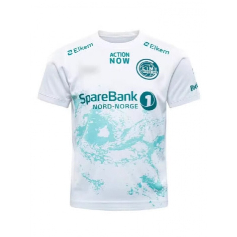 Summer Bodoglimt Home Kit Shirt with Round Neck, Casual Cartoon Design, Casual Sports Style, No Image on the Back Summer Bodoglimt Home Kit Shirt with Round Neck, Casual Cartoon Design, Casual Sports Style, No Image on the Back