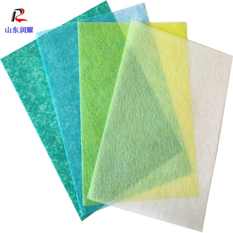 润耀湿法工艺制造染色 骨架无纺布 PET骨材无纺布