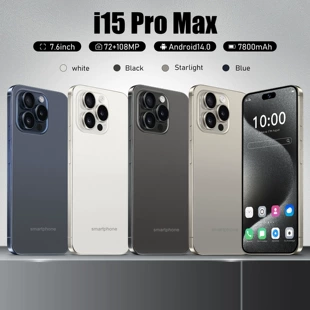 Mobile phone pro (i15 Pro Max), Android 4G, 3" display, Black/White/Gold/Blue