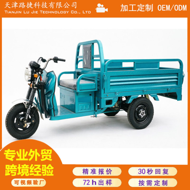 Professional Factory Spot High-Power Agricultural Electric Tricycle Freight 1.45m 1.6m Export to Central Asia